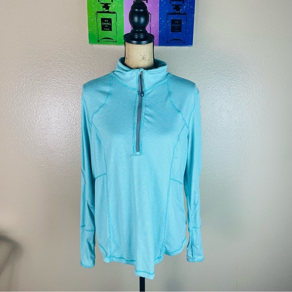 Light Blue Sweatshirt Sportswear Women Outdoor Track Jacket XL Outdoor Athletic - Picture 1 of 10